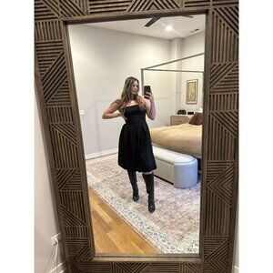 Strapless Black Theory Dress Size 10 With White Lining